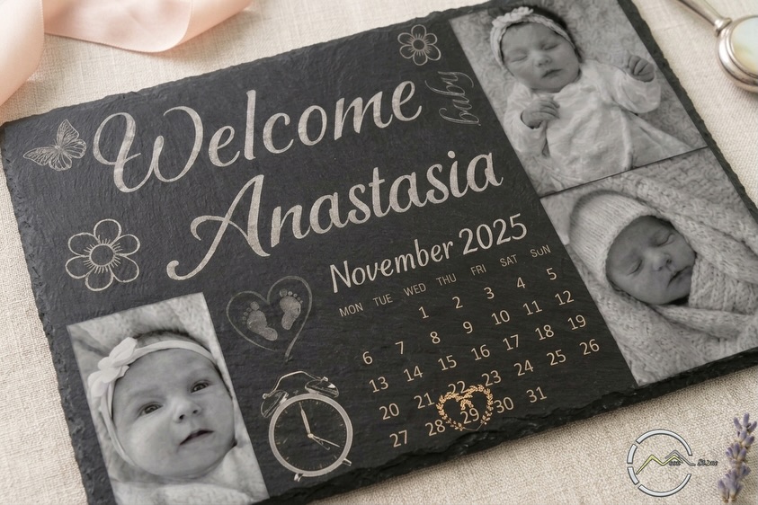 Welcome Anastasia slate closeup